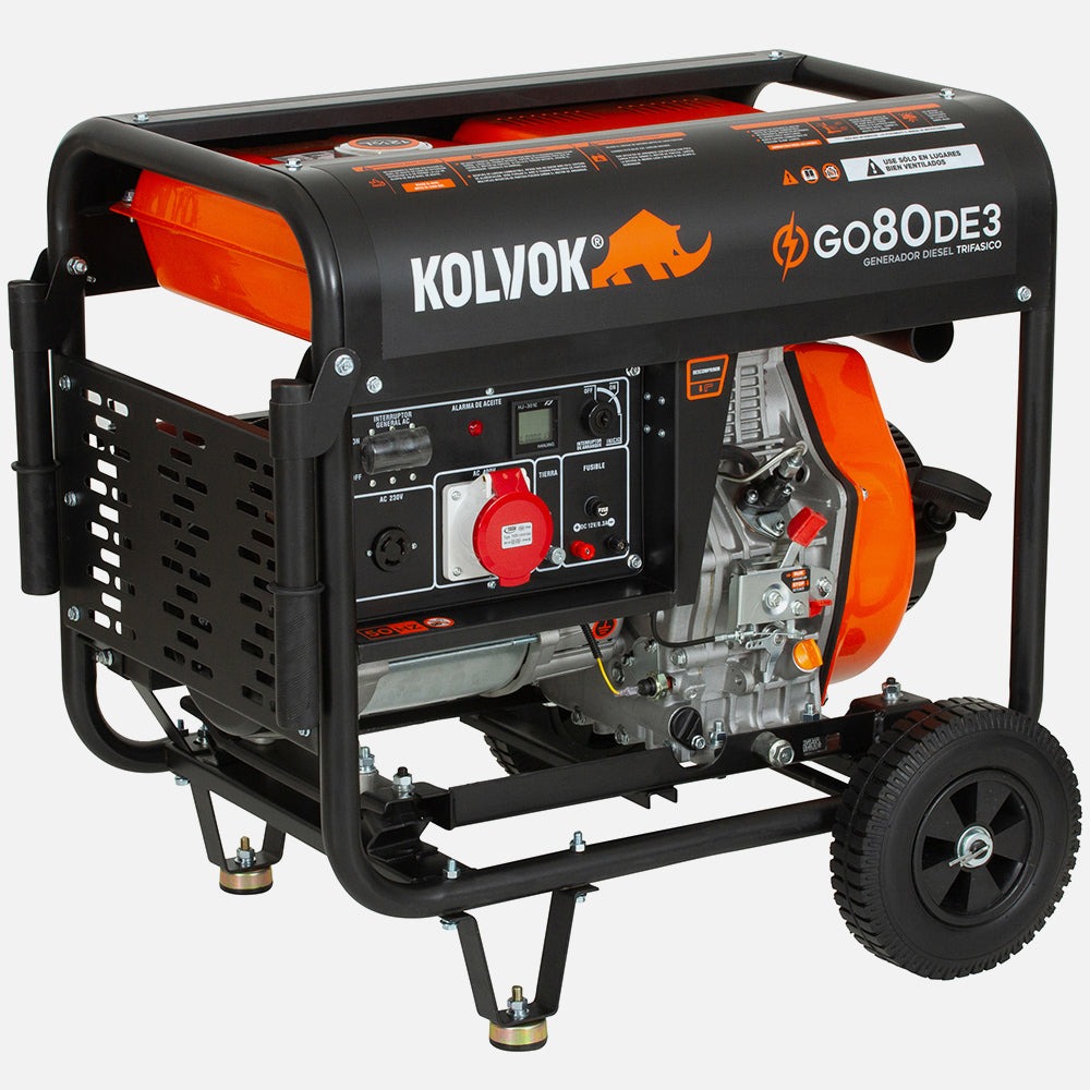 GENERADOR ELECTRICO DIESEL TRIFASICO 8,1 KVA GO80DE3 KOLVOK