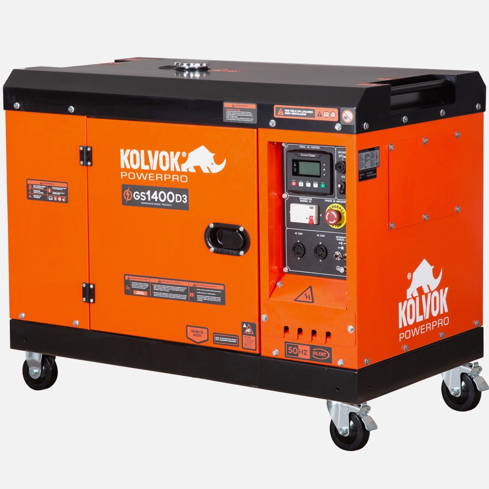 GENERADOR ELECTRICO DIESEL TRIFASICO 14 KVA GS1400D3 KOLVOK
