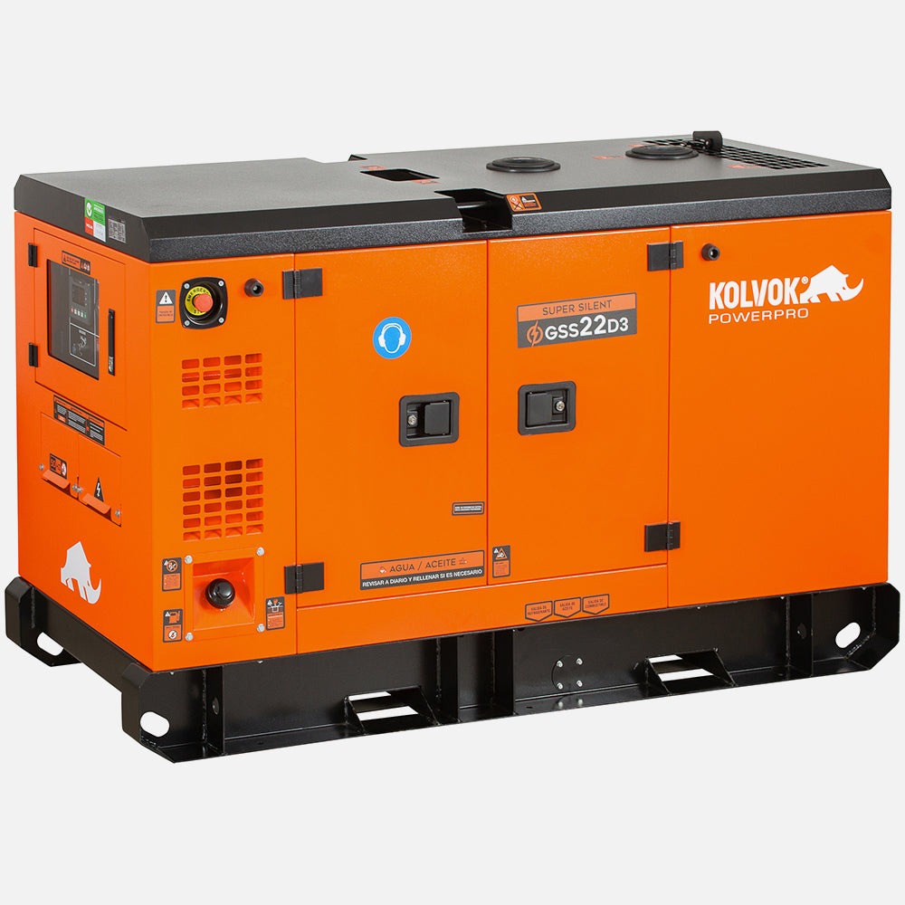 GENERADOR ELECTRICO DIESEL TRIFASICO 22 KVA GSS22D3 KOLVOK