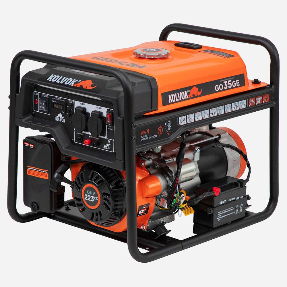 GENERADOR ELECTRICO GASOLINA 3,5 KVA GO35GE KOLVOK