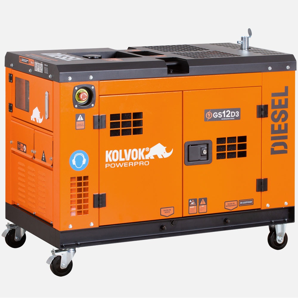 GENERADOR ELECTRICO DIESEL TRIFASICO 12 KVA GS12D3 KOLVOK
