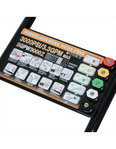 HIDROLAVADORA GASOLINA 206BAR 6,5HP SDS POWER - Imagen 5